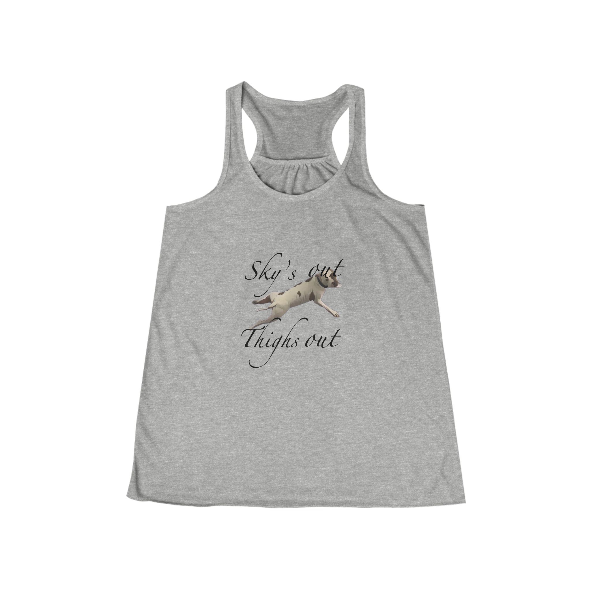 Moxie Sky's Out Thighs Out Women's Flowy Racerback Tank - Summer Vibes Tank Top