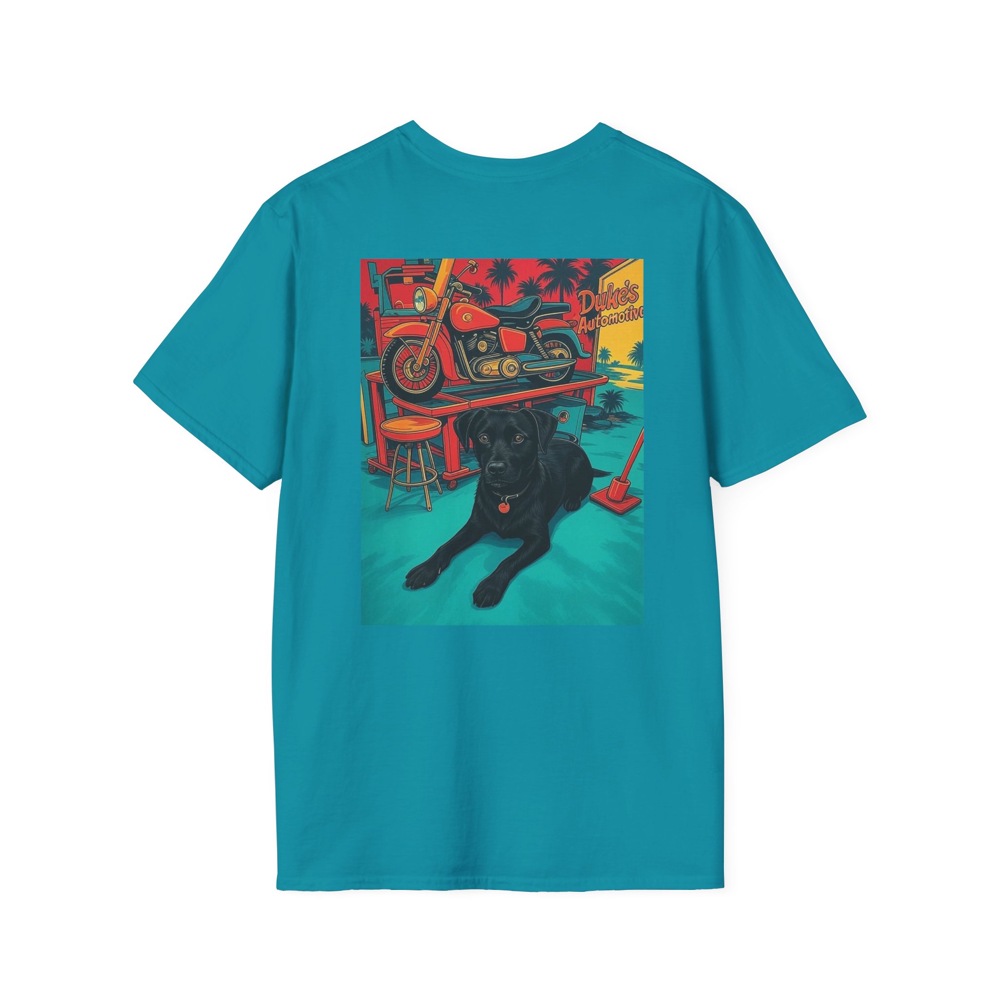 Duke's Automotive Retro Graphic T-Shirt - Unisex Softstyle Tee